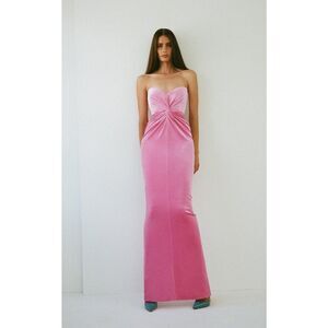 Alex Perry Pink Strapless Maxi Dress